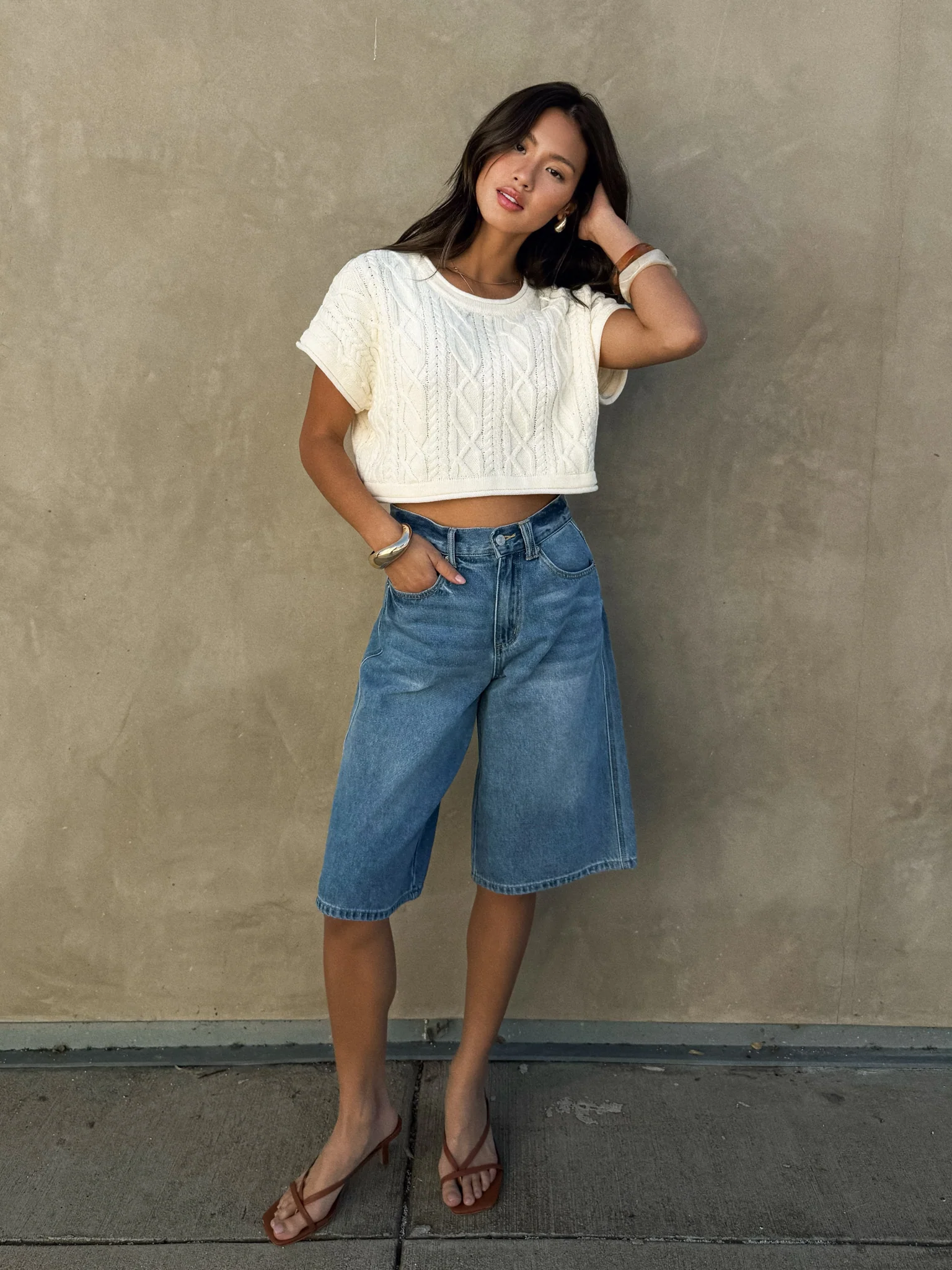 Alexia Cable Knit Top - Image 3