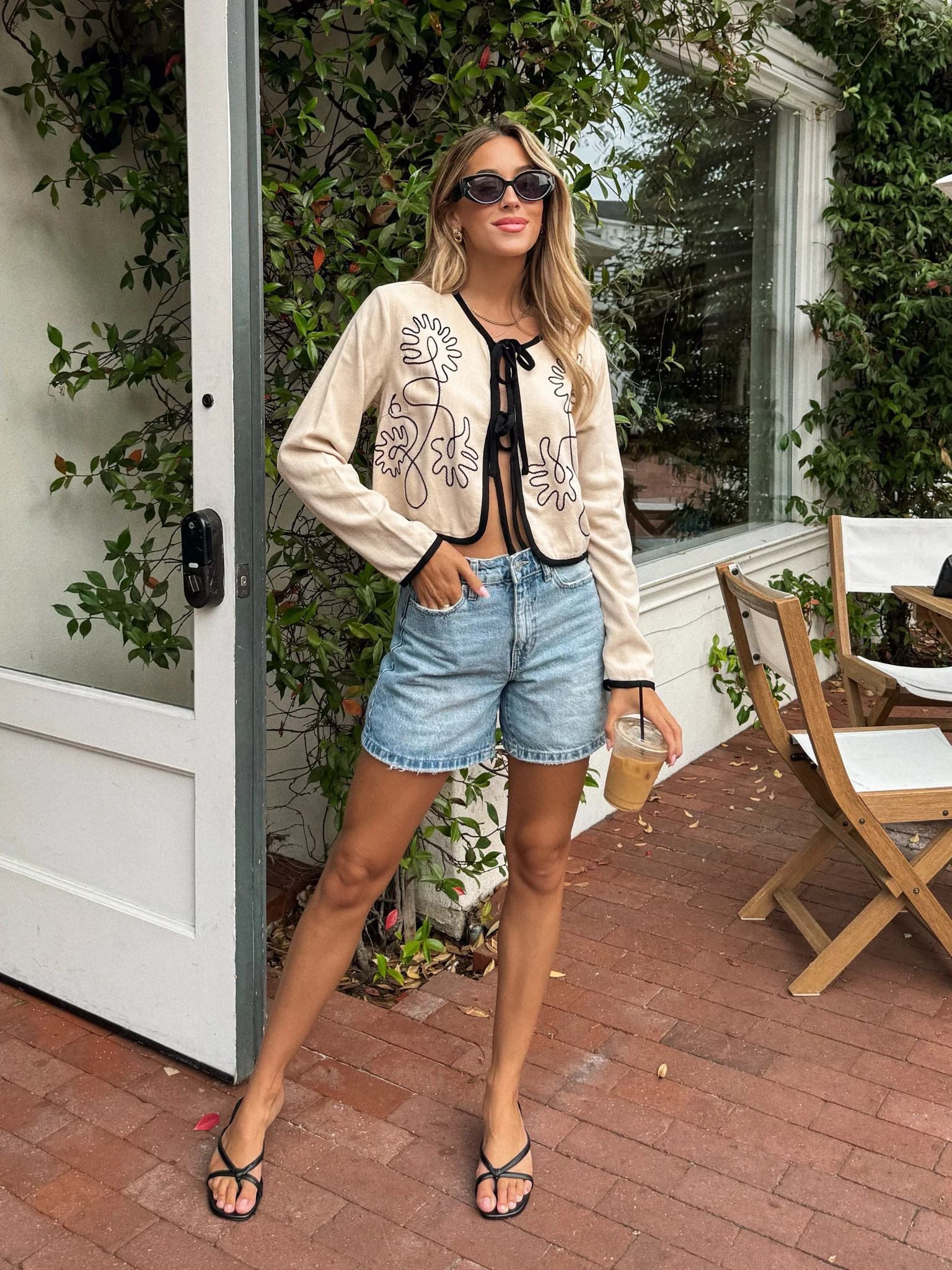 Tessa Embroidered Linen Top - Final Sale - Image 5