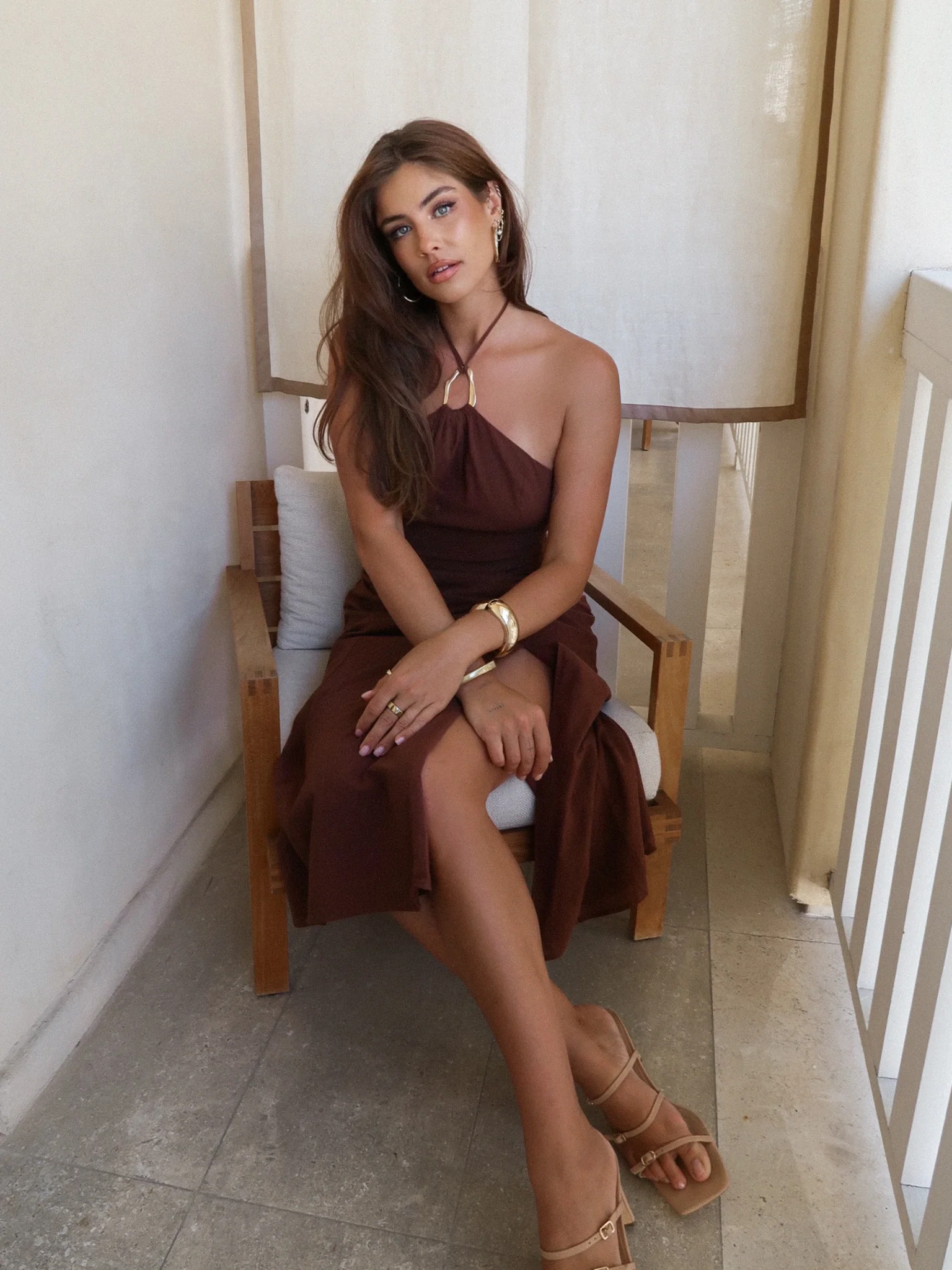 Uma Halter Midi Dress - Final Sale - Image 5