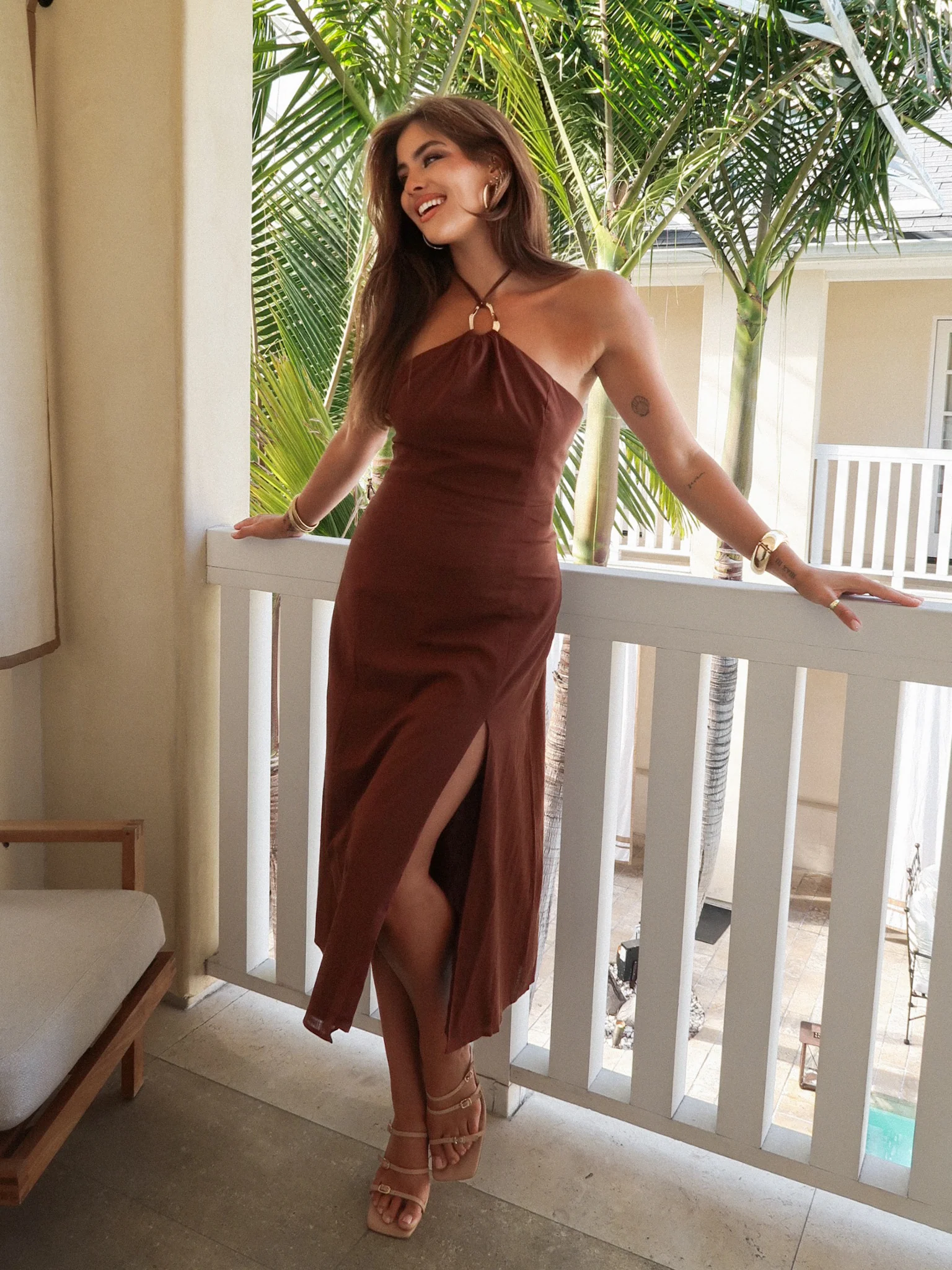 Uma Halter Midi Dress - Final Sale - Image 6