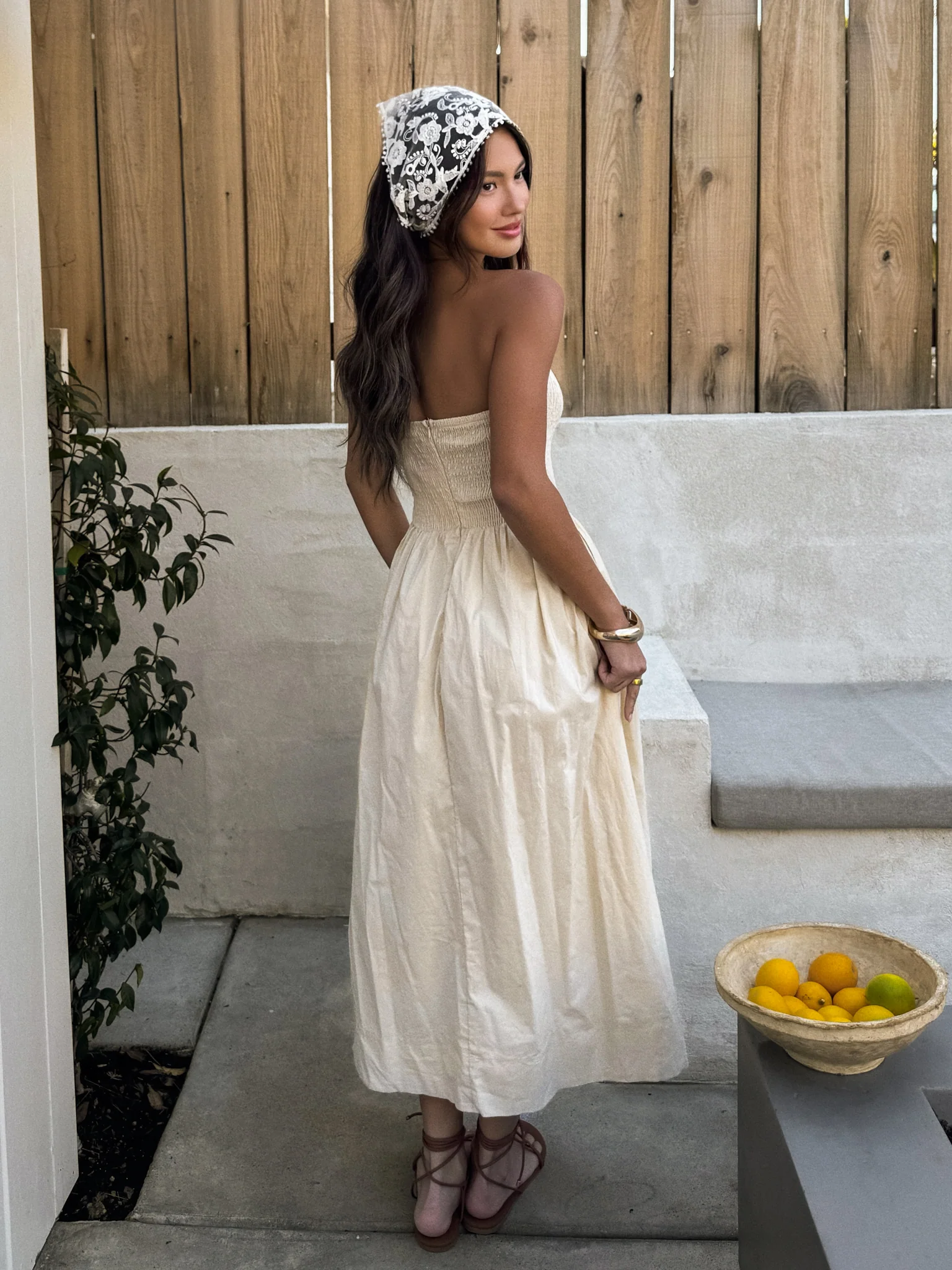 Marceline Strapless Midi Dress - Image 3