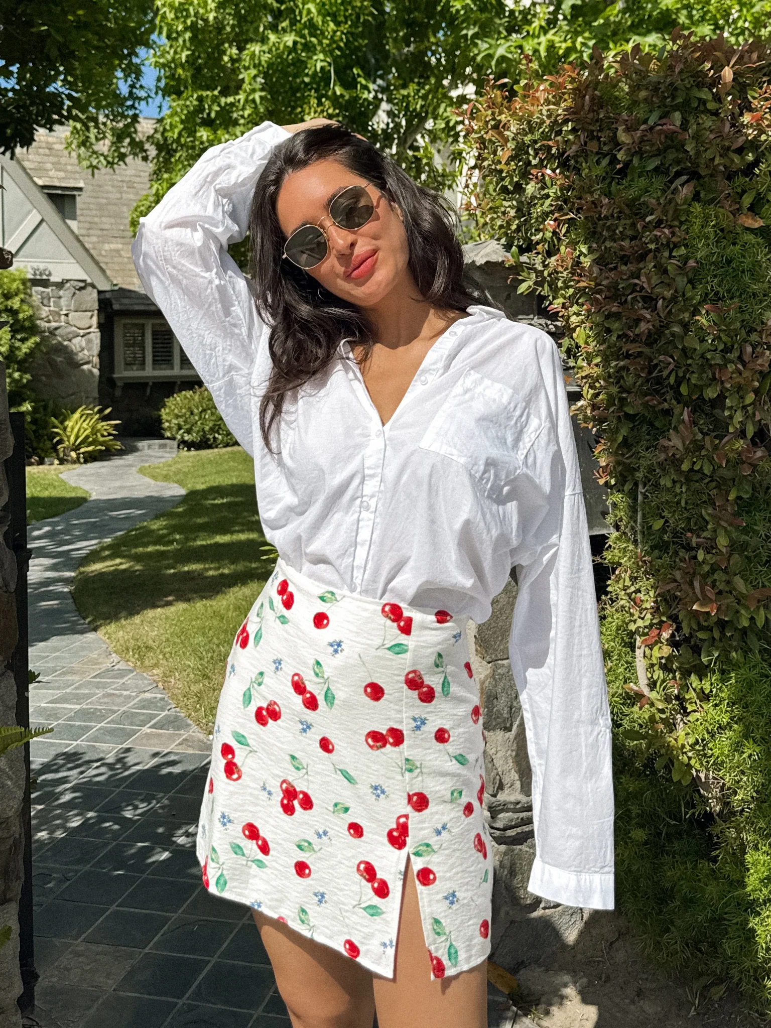 Maribel Cherry Mini Skirt - Final Sale - Image 5