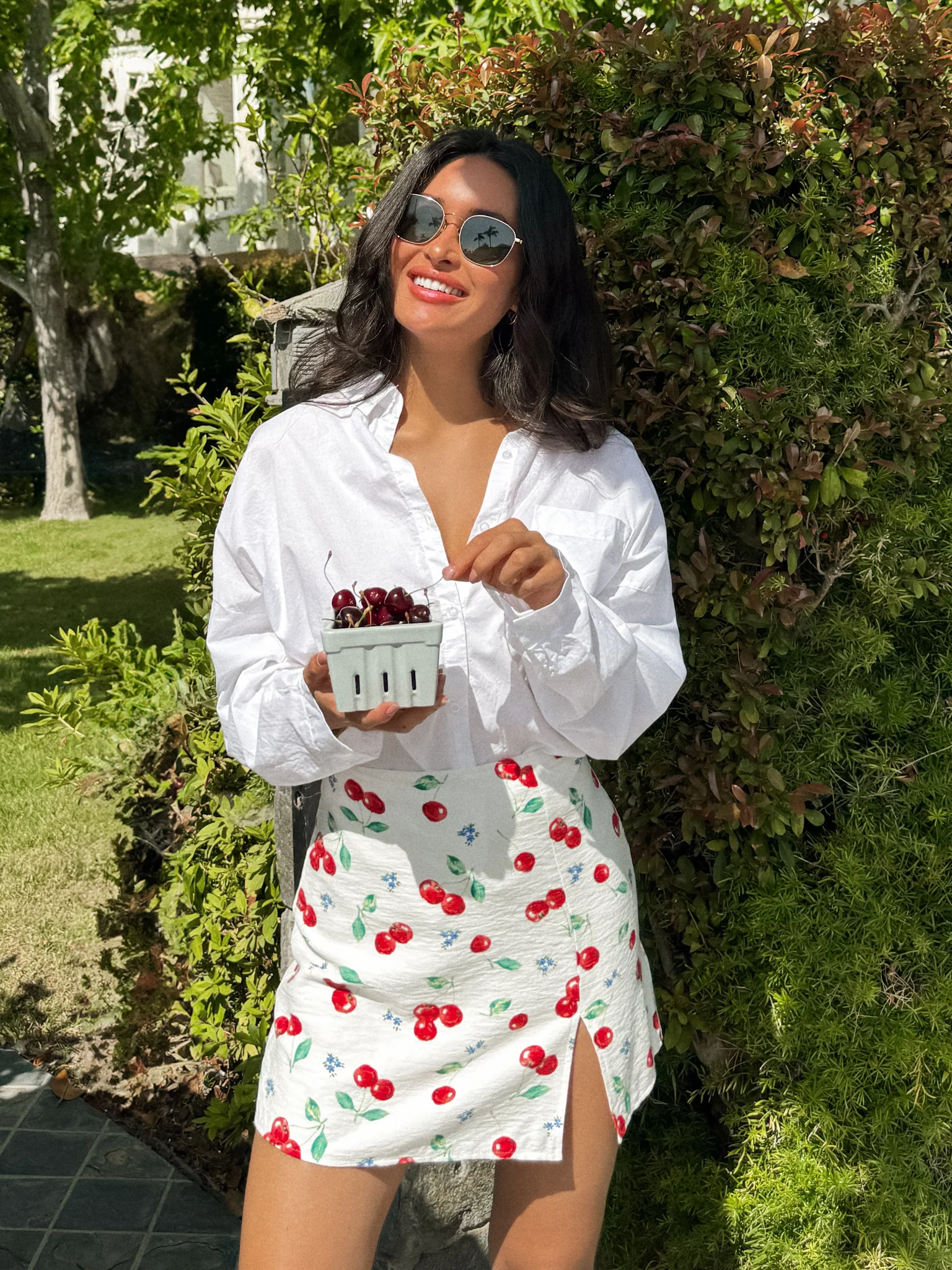 Maribel Cherry Mini Skirt - Final Sale - Image 6